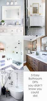 This is a great way to create an upscale look at an affordable price tag. 5 Easy Diy Bathroom Upgrades That Will Surprise You Modernize Simple Bathroom Remodel Bathrooms Remodel Bathtub Remodel