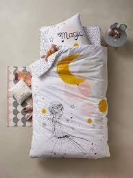 Offrez vous une atmosphère cocooning et romantique pour l'hiver. Parure Housse De Couette Taie D Oreiller Enfant Princesse Petits Pois Blanc Vertbaudet