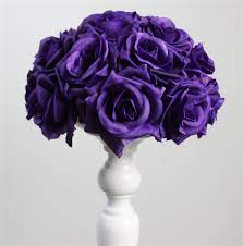 Fake purple flowers near me. Spr Dark Purple Silk Rose Flower Ball 10pcs 15cm Diameter Kissing Ball Designs For Wedding Party Artificial Decorative Flowers Rose Flower Ball Silk Rose Flower Ballsflower Ball Aliexpress