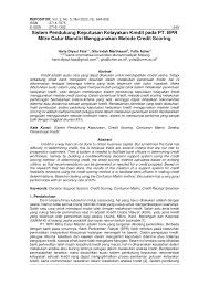 Tidak ada penyelesaian atas pelanggaran ham kepada setiap lapisan masyarakat dari setiap umur. Pdf Sistem Pendukung Keputusan Kelayakan Kredit Pada Pt Bpr Mitra Catur Mandiri Menggunakan Metode Credit Scoring