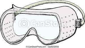 Laser safety goggles, 23% vlt, glass, for argon, diode, dye lasers. Safety Goggles Safety Goggles With Ventilation Holes Isolated Over White Canstock