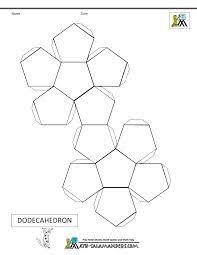 Dodecahedron Template Google Search Cuerpos Geometricos Para Armar Dia Del Papa Dodecaedro