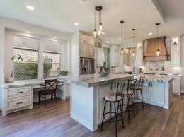 Keep things light and airy via metallic not only does it create tons of visual interest, it feels modern, and also stretches the space vertically. Transitional Modern Farmhouse Kitchen Design Koby Kepert