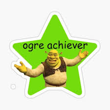 Shrek Pun Sticker By Charlo19 Redbubble In 2021 Ogre Unique Sticker Bee Sticker