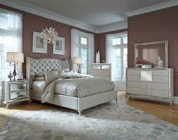 Luxurious white high gloss bedroom set with grey accents. Hollywood Loft Bedroom Suite By Aico Hom Furniture In 2021 Upholstered Bedroom Set Home Decor Bedroom Woman Bedroom