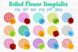 5540 Svg Free Cricut Paper Flower Template By Caladesign Free Mockups Psd Template Design Assets