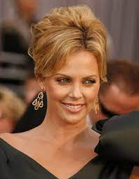 Charlize Theron Some Of Pictures Wallpapers Photoshoot Images And Photos Medium Length Hair Styles Updos For Medium Length Hair Hair Styles