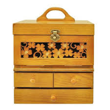 拉薇首饰盒四叶草水曲柳化妆箱3面镜木质家居化妆品收纳箱 tmall com天猫 decorative boxes decor home decor