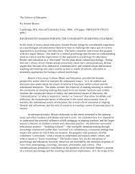 Pdf The Culture Of Education By Jerome Bruner