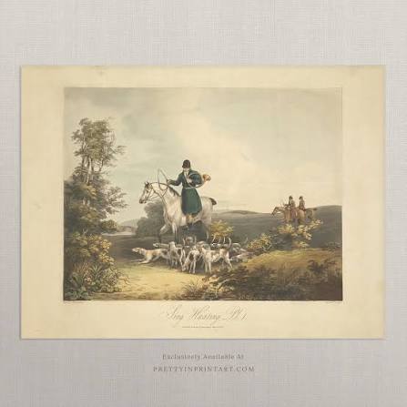 Fox Hunting Prints Unframed Unframed Antique Hunting Scene Art Print – Vintage British Country Wall Art