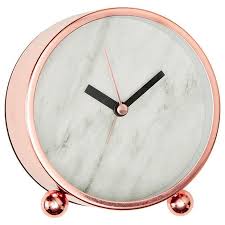 Marble Effect Clock Cute Desk Accessories Marble Clock Rose Gold Bedroom