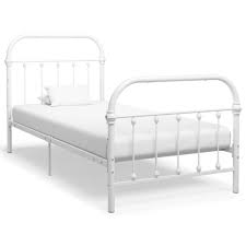 Banquette lit gigogne en metal blanc juliette miliboo. Lit Enfant 90x200 Cm En Metal Blanc Cielterre Commerce