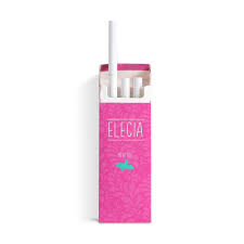 Amazon | 【 ELECIA 】 エレシア 使い捨て 電子タバコ 1本約500回吸引可能 (1箱3本入) (フルーツフレーバー ： メンソール  ） (お手入れ不要) 5つの女性向け特別仕様 ~私と大切な人の健康を気遣うあなたに~ | ELECIA | 電子たばこ