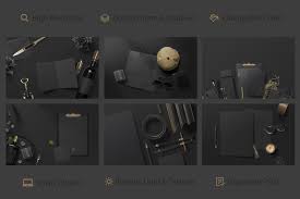Download Black Branding Mockups Vol 3 In Stationery Mockups On Yellow Images Creative Store
