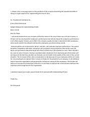 This letter acts as a formal, legal contract between the company and the recipient, and should be written in professional language. Case Study 10 1 Docx 1 Please Write A One Page Memo To The President Of The Company Describing The Potential Benefits Of Doing So To Gain Approval For Course Hero