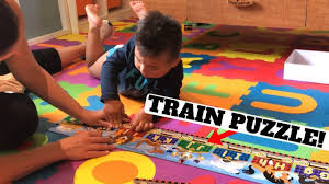 Learn the alphabet in a fun way with alphabet train floor puzzle. Melissa Doug Alphabet Express Jumbo Jigsaw Floor Puzzle In Action Youtube