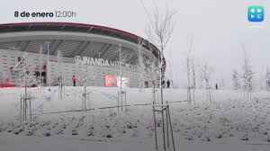 Watch How A Football Ground Clears The Snow In Madrid Editorji
