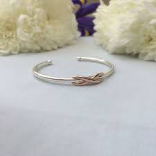 Beaverbrooks Silver And Rose Gold Plated Infinity Bangle Rose Gold Plates Bangles Rose Gold