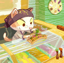 Artstation Sushi Cats Kelsey Eng Sushi Cat Cat Illustration Cat Art