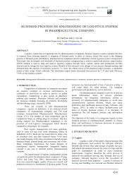 Pdf Business Process Re Engineering Of Logistics System In Pharmaceutical Company