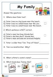 Search Results For My Family English Treasure Trove In 2020 Comprehension Worksheets Reading Comprehension Kindergarten Reading Comprehension For Kids