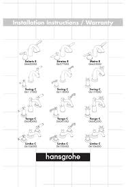 Grohe makes a wide range of appliances and faucets for the kitchen and bathroom of commercial and private homes. Hans Grohe Lavatory Faucet 06653xx0 Installation Instructions Warranty Pdf Download Manualslib