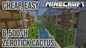 How to make a working kitchen. 6500 H Cactus 0 Tick Farm For Minecraft Bedrock Tutorial 1 16 Youtube