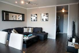 Dark Wood Floor In Livingroom With Beige Walls Dark Floor Living Room Beige Living Rooms Beige Walls