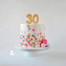 It is the only milestone birthday where it's funny to throw someone an over the hill birthday party. Polka Dot Birthday Cake Fondant Cakes Birthday Girl Cakes 30 Birthday Cake