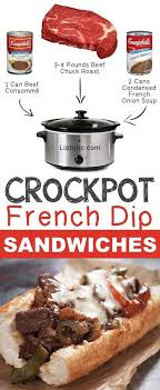 Crockpot French Dip Sandwich In 2020 Crockpot Recipes Easy French Dip Sandwich Crockpot French Dip