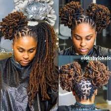 Her hair has been parted from the middle and an equal number of dreadlocks have been taken from each all you ladies with shoulder length dreadlocks out there, listen up! 390 Loc Styles Ideas In 2021 Locs Hairstyles Natural Hair Styles Dreadlock Hairstyles