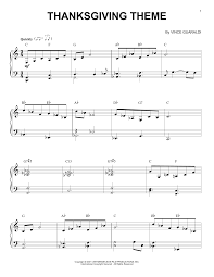 The widest selection of thanksgiving sheet music, songbooks, music books and digital downloads. Vince Guaraldi Thanksgiving Theme Sheet Music Download Printable Pdf Children Music Score For Piano Solo 58306