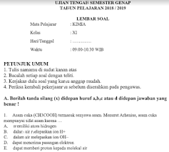 Soal pat ukk kimia sma ma kelas 10 kurikulum 2013 tahun 2019. Pelajaran Kimia Kelas 10 Semester 2 Cara Mengajarku