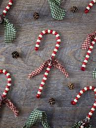 I found the free printables for these candy bar wrappers here. How To Make Beaded Candy Cane Ornaments