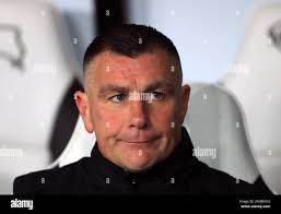 Derby County assistant head coach Richie Barker during the Sky Bet League  One match at Pride Park Stadium, Derby. Picture date: Tuesday February 28,  2023 Stock Photo