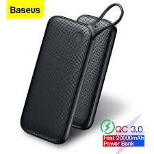 Baseus 20000mah power bank with dual quick charge 3.0. Baseus 20000mah Quick Charge 3 0 Power Bank For Xiaomi Mi 20000 Mah Usb C Pd Fast Portable External Battery Charger Powerbank Battery Charger Powerbank Charger Powerbankpower Bank Aliexpress
