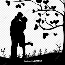 Couple Silhouette Black And White Sketch Love Png And Vector With Transparent Background For Free Download Couple Silhouette Love Png Black Couple Art