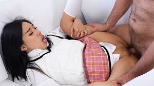 Sweet Asian schoolgirl is fucked by a kinky stepdad