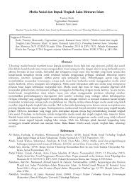 Para penyelidik memilih uk household panel study untuk menjalankan analisis mereka memandangkan ia memberikan data membujur (longitudinal data) yang. Pdf Media Sosial Dan Impak Tingkah Laku Menurut Islam