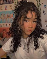 Deep Wave Hair For A Cute Girl In 2020 Aesthetic Hair Curly Hair Inspiration Natural Curls Hairstyles