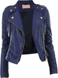 Create Looks And Express Your Style Blue Leather Jacket Leather Jackets Women Cropped Faux Leather Jacket
