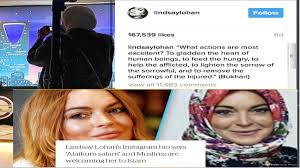 Her mother, dina lohan, also. Thedeenshow With Eddie No Twitter Watch Lindsay Lohan Talking About The Quran Prayer Fasting Ramadan Islam Https T Co W4kyauc3sl