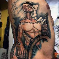 Elegant, symbolic, whether simple or complex celtic tattoos do not go. 70 Popeye Tattoo Designs For Men Spinach And Sailor Ideas Popeye Tattoo Dragon Tattoos For Men Tattoos For Guys