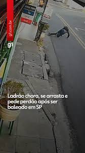 Ladrão chora, se arrasta e pede perdão após ser baleado em SP