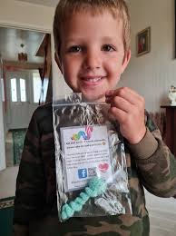 Had a lovely walk up the Wrekin this morning, my girls and they're cousin  absolutely loved finding these little crochet treats 🦋 🤍 Such a wonderful  find and made them very happy