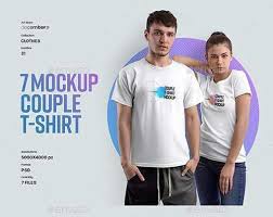 Download Free Graphicriver 7 Mockups Couple T Shirt 31834460 Ê–