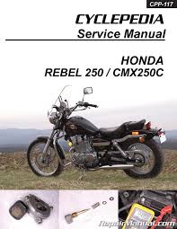Whatever type of honda motorcycle cmx250 rebel you own, haynes have regular servicing and maintenance of your honda motorcycle cmx250 rebel can help maintain its resale value, save you money, and make it safer to ride. Honda Cmx250c Rebel 250 Cyclepedia Printed Motorcycle Service Manual
