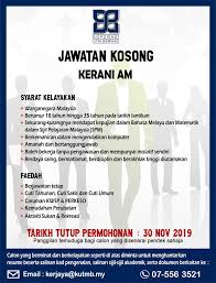 Klik nama jawatan yang diiklankan di menu 'jawatan kosong' untuk melihat maklumat iklan jawatan. Iklan Jawatan Kosong Koperasi Utm Berhad Kerja Kosong Kerajaan