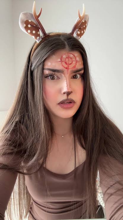 this was funnier in my head 🦦#deermakeup #halloweenmakeup #fyp #fyppp | TikTok