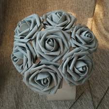 Wholesale flowers for all occasions. Wholesale Wedding Flowers Fake Flowers In Bulk 100 Gray Roses Etsy